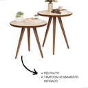 Ver imagem 5 de Conjunto de Mesas de Apoio para Sala Star - Off White/Freijó