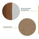 Ver imagem 6 de Guarda Roupa Modulado 3 Portas com Cabideiro Hera CabeCasa MadeiraOriginals Marrom/Louro/Cinza Cromado