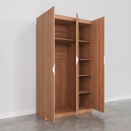 Guarda Roupa Modulado 3 Portas com Cabideiro Hera Cabecasa Madeiramadeira - 11