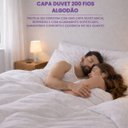 Ver imagem 3 de Capa de Edredom Duvet Casal, Hotel Algodão 200 Fios, Branca