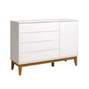 Ver imagem 1 de Comoda Sapateira Elfe Classic 1 Porta 4 Gavetas Branco Fosco - Moveisaqui