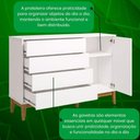 Ver imagem 5 de Comoda Sapateira Elfe Classic 1 Porta 4 Gavetas Branco Fosco - Moveisaqui