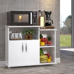 Fruteira Balcão Suporte Microondas E Forno Rodas - 4 Fruteira Balcão Suporte Microondas E Forno Rodas - 4