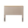 Cabeceira Cama Box King 1,93m Estofada Detalhe em Madeira Java Linho Bege - 3