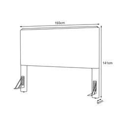 Cabeceira Cama Box King 1,93m Estofada Detalhe em Madeira Java Linho Bege - 6