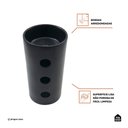 Ver imagem 3 de Cuba de Piso sem Válvula para Banheiro Cerâmica 45cm Espinélio Pingoo.casa - Preto