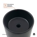 Ver imagem 4 de Cuba de Piso sem Válvula para Banheiro Cerâmica 45cm Espinélio Pingoo.casa - Preto