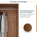 Ver mais imagens de Guarda Roupa Planejado 3 Portas com Cabideiro Hera CabeCasa MadeiraOriginals Marrom/Louro/Algodão/Cinza Cromado