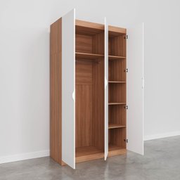 Guarda Roupa Modulado 3 Portas com Cabideiro Hera Cabecasa Madeiramadeira - 11
