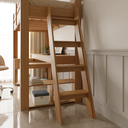 Ver imagem 5 de Cama Alta Beliche Office Star Light com Escada Inclinada Marrom/Freijó