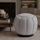 Ver imagem 3 de Puff Redondo Joy Factor Revestimento Factor Off White Estrutura Madeira Maciça 48cm Sallar Home