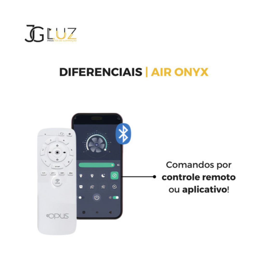 Ventilador de Teto Controle Remoto 40w Bluetooth Led 3 Cores - 4