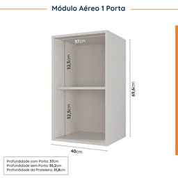 Cozinha Modulada 8 Peças sem Tampo Arizona CabeCasa MadeiraMadeira - 12
