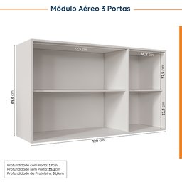 Cozinha Modulada 8 Peças sem Tampo Arizona CabeCasa MadeiraMadeira - 14