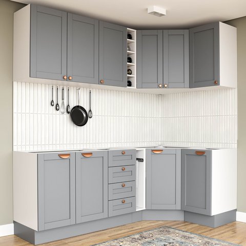 Cozinha Modulada 8 Peças sem Tampo Arizona CabeCasa MadeiraOriginals