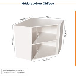 Cozinha Modulada 8 Peças sem Tampo Arizona CabeCasa MadeiraMadeira - 13