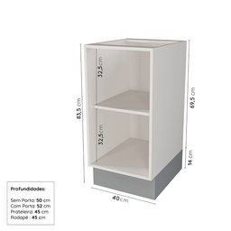 Cozinha Modulada 8 Peças sem Tampo Arizona CabeCasa MadeiraMadeira - 16