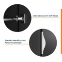 Ver imagem 5 de Guarda Roupa Planejado 3 Portas com Cabideiro Hera CabeCasa MadeiraOriginals Preto/Ônix/Cinza Romado