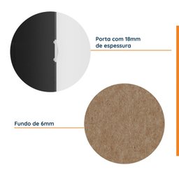 Guarda Roupa Modulado 3 Portas com Cabideiro Hera Cabecasa Madeiramadeira - 6