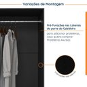 Ver mais imagens de Guarda Roupa Planejado 3 Portas com Cabideiro Hera CabeCasa MadeiraOriginals Preto/Ônix/Cinza Romado