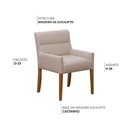 Ver imagem 3 de Kit 2 Cadeiras para Mesa de Jantar Angel Base Madeira Corano Bege - Nexta Casa