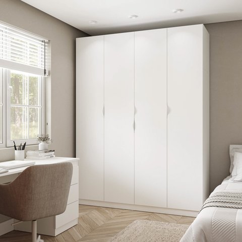 Guarda Roupa Modulado 4 Portas com Cabideiro Hera CabeCasa MadeiraOriginals