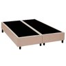 Base Box Casal Bipartido Bege Sintético 138x188 - 3