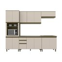Ver imagem 5 de Cozinha Completa Modulada 5 Peças para Forno Embutir e Cooktop 13 Portas Aurora Espresso Móveis Bege/Duna/Cristal