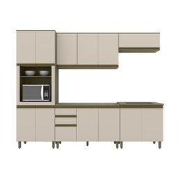 Cozinha Completa 5 Peças para Forno Embutir e Cooktop 13 Portas Aurora Espresso Móveis - 5