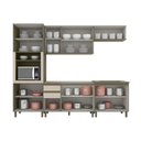 Ver imagem 4 de Cozinha Completa Modulada 5 Peças para Forno Embutir e Cooktop 13 Portas Aurora Espresso Móveis Bege/Duna/Cristal