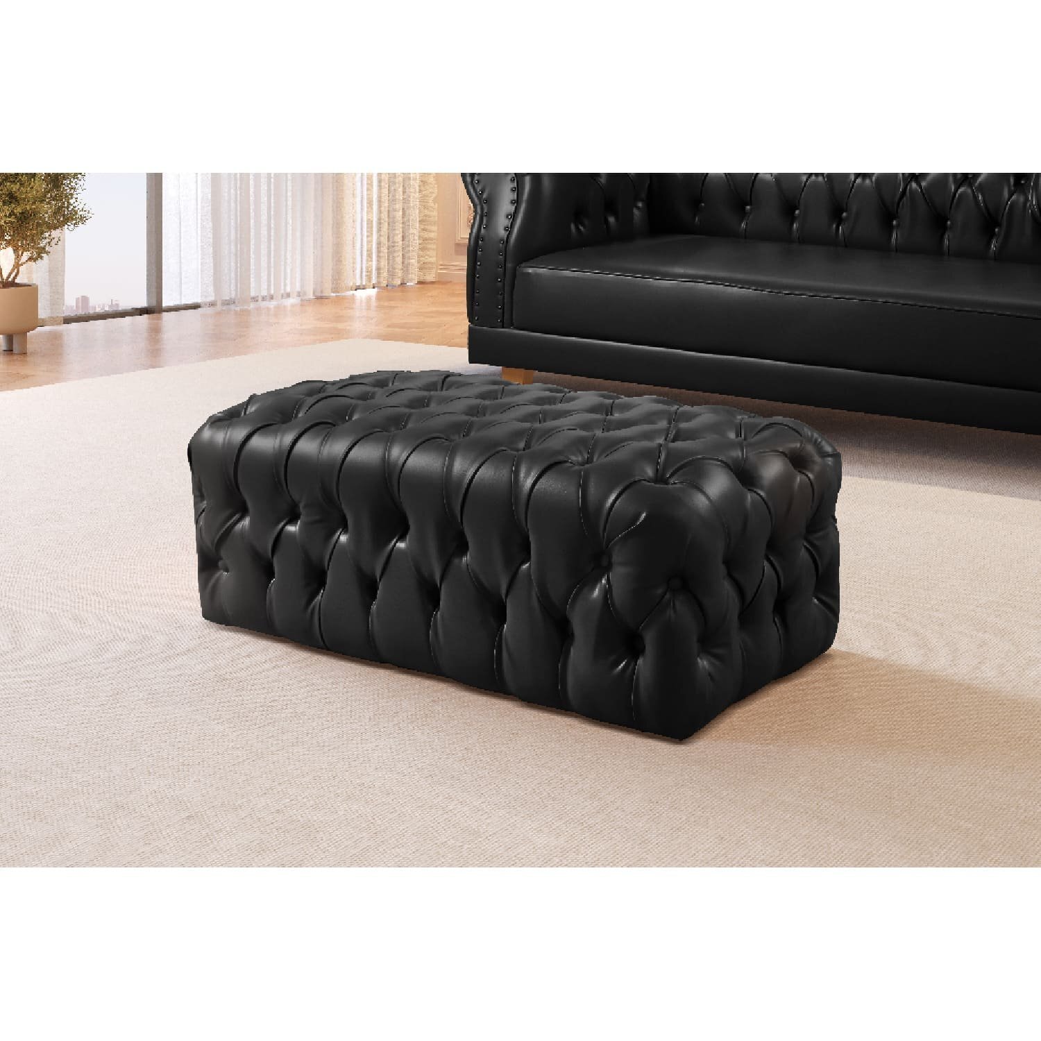 Puff Chesterfield Duque Capitonê Elegante e Luxuoso - 1