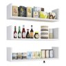 Kit 3 Prateleiras U Branco 1000x200mm com Suporte Invisivel - 1