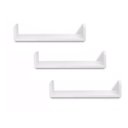 Ver imagem 2 de Kit 3 Prateleiras U Branco 1000x200mm com Suporte Invisivel