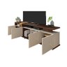 Rack para TV Columbus até 75 Polegadas c/ 4 Portas e 2 Nichos Havana/Off White - Caemmun - 5