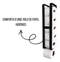 Ver imagem 2 de Porta Papel Higiênico Metalon Estilo Industrial 6 Rolos