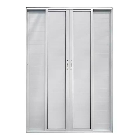 Porta Balcão de Correr com Veneziana Lambril de Alumínio Branco 6 Folhas Cmc Classic - 210 a X 200 L