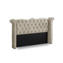 Ver imagem 2 de Cabeceira de Cama Box Madeira Estofada Luxo Casal Lunna:bege