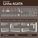 Ver mais imagens de Balcão Agata 3 Gavetas MDP 40cm Branco e Cinza Madesa