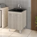 Ver imagem 1 de Balcão Gabinete para Lavanderia Tanque com Cuba 0,60x0,60 Vectra Hr Móveis