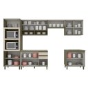 Ver imagem 5 de Cozinha Completa 6 Peças para 2 Fornos e Cooktop 12 Portas Aurora Espresso Móveis