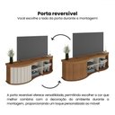 Ver imagem 5 de Sala de Estar Completa para Tv até 75 Polegadas com Cristaleira e Mesa de Centro Magnum Cinamomo/off