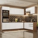 Ver imagem 1 de Armário de Cozinha Completa de Canto 479cm Rustic Branco Glamy Madesa 01