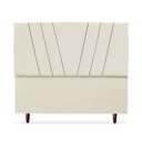 Ver imagem 4 de Cabeceira Estofada Casal Belgica 140cm Suede Bege