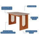 Ver imagem 5 de Conjunto de Mesa de Jantar Tampo de Vidro Off White Valentina 1,30 com e 4 Cadeiras Juliana