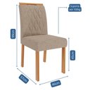 Ver imagem 4 de Conjunto de Mesa de Jantar Tampo de Vidro Off White Valentina 1,30 com e 4 Cadeiras Juliana