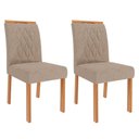 Ver mais imagens de Conjunto de Mesa de Jantar Tampo de Vidro Off White Valentina 1,30 com e 4 Cadeiras Juliana