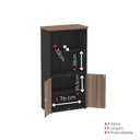 Ver imagem 7 de Armário Misto para Escritório 2 Portas com Prateleiras Linha PE40 Branco/Preto/Walnut