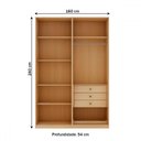 Ver imagem 3 de Closet Modulado Infinity 3 Gavetas 5 Prateleiras Savana - Genialflex