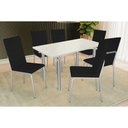 Ver imagem 1 de Mesa Cozinha Elba 160 + 6 Cad Amsterdã Cromado Kappesberg