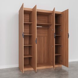 Guarda Roupa Modulado 4 Portas com Cabideiro Hera CabeCasa MadeiraOriginals - 11